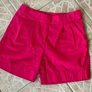 Hot Pink pleated mom Shorts high waist Vintage Lacoste side zipper